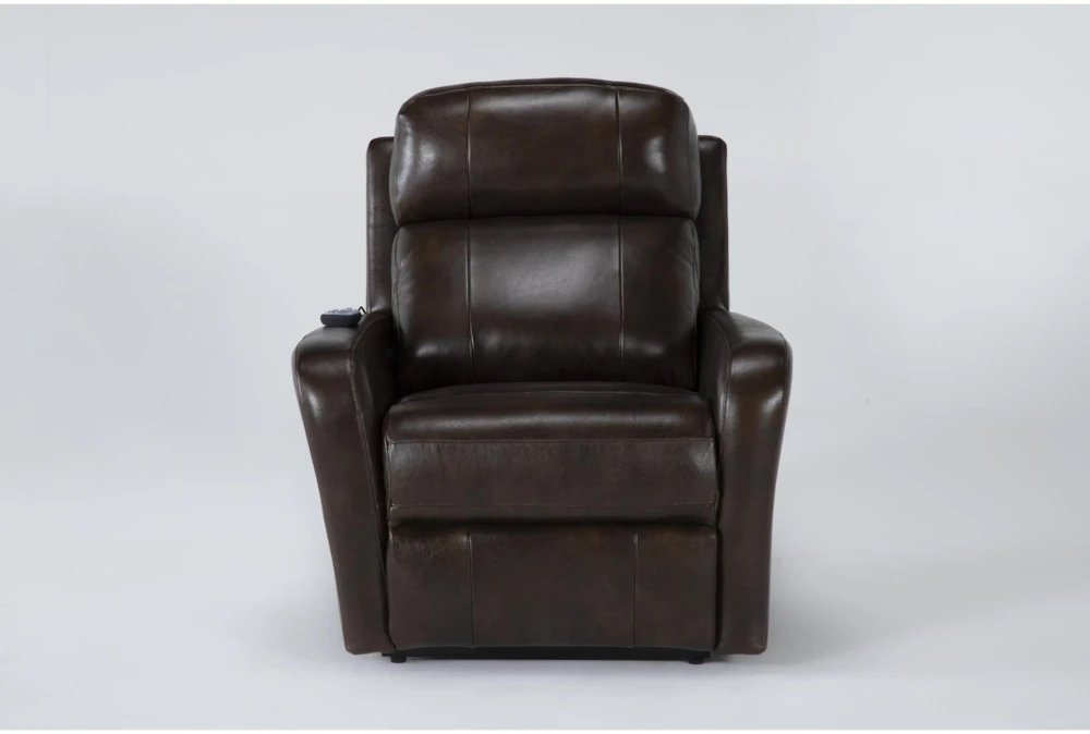 Seville Chocolate Leather Power Lift Recliner With Heat, Massage, Power Headrest & Lumbar 3 Seville Chocolate Leather Power Lift Recliner With Heat, Massage, Power Headrest & Lumbar