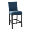 Crispin Marine Blue Counter Chair -Furniluxe 286593 blue wood counter height stool front 02
