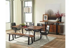 Simpson Live Edge 80" Dining Table 12 Simpson Live Edge 80" Dining Table -Furniluxe 288865 brown wood dining table room 85