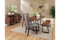 Simpson Live Edge 80" Dining Table 13 Simpson Live Edge 80" Dining Table -Furniluxe 288865 brown wood dining table room 86