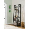 Regis Black 72" Angled Bookshelf -Furniluxe 292516 black wood bookcase signature 01