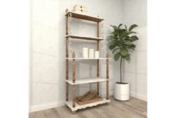 32X75 White Wood Shelving Unit -Furniluxe 293099 white wood bookcase room 88
