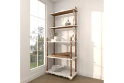 32X75 White Wood Shelving Unit -Furniluxe 293099 white wood bookcase room 89