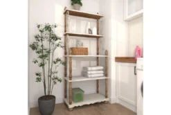 32X75 White Wood Shelving Unit -Furniluxe 293099 white wood bookcase room 90