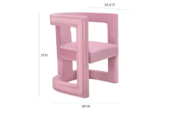 Montgomery Pink Velvet Accent Chair -Furniluxe 294726 pink fabric accent chair detail 44