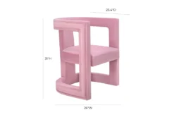 Montgomery Pink Velvet Accent Chair -Furniluxe 294726 pink fabric accent chair front 03