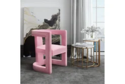 Montgomery Pink Velvet Accent Chair -Furniluxe 294726 pink fabric accent chair room 85