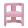 Montgomery Pink Velvet Accent Chair -Furniluxe 294726 pink fabric accent chair signature 02