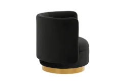 Clarke Black Velvet Swivel Accent Chair -Furniluxe 294788 black fabric swivel side 14