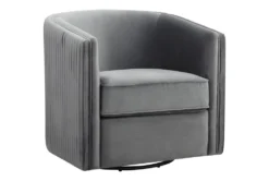 Darby Grey Velvet Swivel Accent Chair
