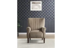 Abram Brown Accent Chair -Furniluxe 296323 brown velvet accent chair room 85