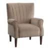 Abram Brown Accent Chair -Furniluxe 296323 brown velvet accent chair signature 01