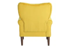 Magdala Yellow Accent Chair -Furniluxe 296934 yellow velvet accent chair back 82