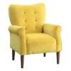 Magdala Yellow Accent Chair 1 Magdala Yellow Accent Chair -Furniluxe 296934 yellow velvet accent chair signature 01