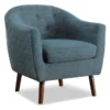 Heaton Blue Accent Chair -Furniluxe 296938 blue fabric accent chair signature 01