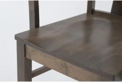 Farmlyn Oatmeal Dining Arm Chair -Furniluxe 297395 brown wood dining chair detail 462