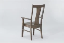 Farmlyn Oatmeal Dining Arm Chair -Furniluxe 297395 brown wood dining chair side 192