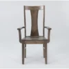 Farmlyn Oatmeal Dining Arm Chair -Furniluxe 297395 brown wood dining chair signature 012