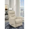 Gannon Leather Ivory Swivel Glider Rocker Recliner With Adjustable Headrest 1 Gannon Leather Ivory Swivel Glider Rocker Recliner With Adjustable Headrest -Furniluxe 297537 beige leather swivel glider signature 01