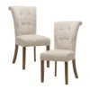 Ashe Cream Dining Chair Set Of 2 -Furniluxe 297821 white wood dining chair signature 01