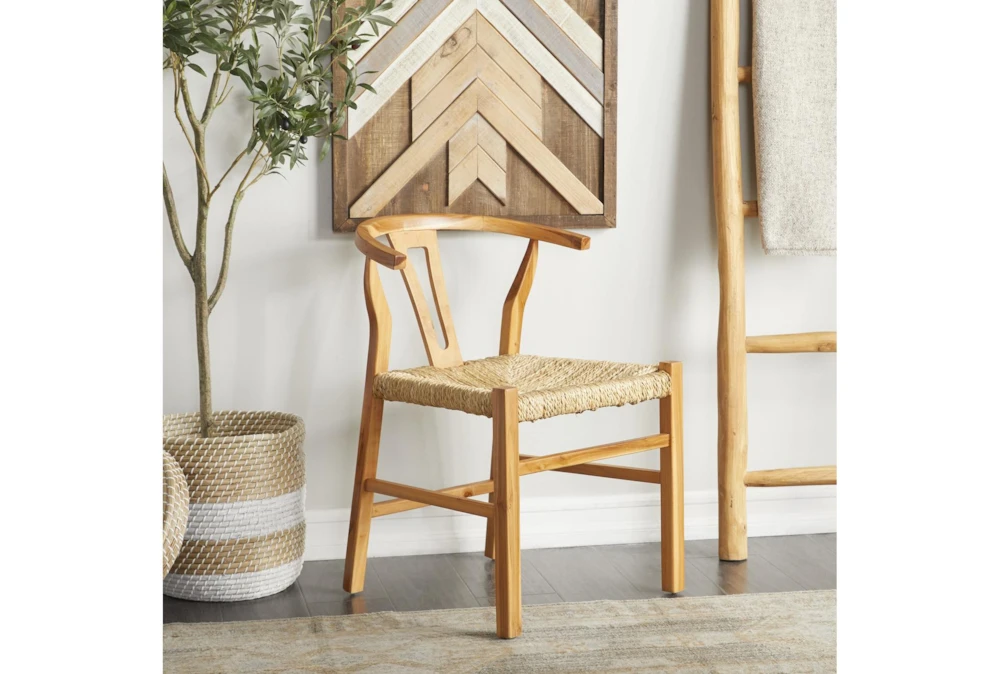 Brown Wishbone Dining Chair 7 Brown Wishbone Dining Chair - Image 5