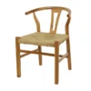 Brown Wishbone Dining Chair -Furniluxe 299632 signature 01