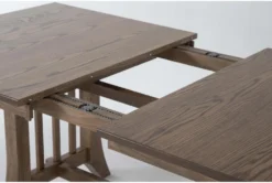 Riverson Oatmeal 72"-96" Extension Dining Table -Furniluxe 299926 brown wood dining table detail 44