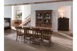 Riverson Oatmeal 72"-96" Extension Dining Table -Furniluxe 299926 brown wood dining table room 47