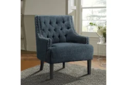 Heidi Indigo Accent Chair -Furniluxe 299943 blue fabric accent chair room 85
