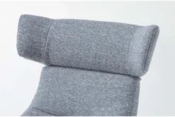 Raiden Blue Reclining Swivel Chair & Ottoman -Furniluxe 300129 blue fabric chair and ottoman set detail 46