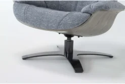 Raiden Blue Reclining Swivel Chair -Furniluxe 300132 blue fabric accent chair detail 46