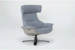 Raiden Blue Reclining Swivel Chair