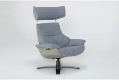 Raiden Blue Reclining Swivel Chair -Furniluxe 300132 blue fabric accent chair side 21