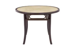 Cafe Black 40" Round Dining Table With Cane