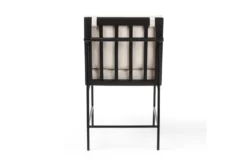 Sierra White/Black Ladderback Dining Chair -Furniluxe 301035 white polyester dining chair back 82 1