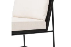 Sierra White/Black Ladderback Dining Chair -Furniluxe 301035 white polyester dining chair detail 47 1