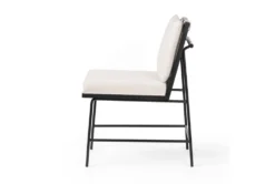 Sierra White/Black Ladderback Dining Chair -Furniluxe 301035 white polyester dining chair side 14 1