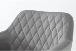 Cassandra Grey Velvet Rolling Office Chair -Furniluxe 301762 grey velvet office chair detail 44