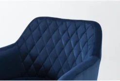 Cassandra Navy Velvet Rolling Office Chair -Furniluxe 301763 blue velvet office chair detail 44