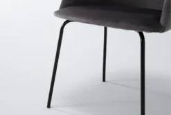 Davy Grey Velvet Chair -Furniluxe 301767 grey velvet office chair detail 45