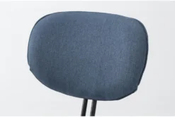 Iago Navy Armless Chair -Furniluxe 301771 blue fabric office chair detail 44
