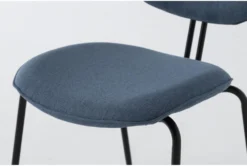 Iago Navy Armless Chair -Furniluxe 301771 blue fabric office chair detail 45