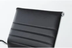 Jaques Black Faux Leather Office Chair -Furniluxe 301794 black polyurethane office chair detail 45