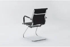 Jaques Black Faux Leather Office Chair -Furniluxe 301794 black polyurethane office chair side 19