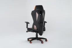 Cicero Orange Mesh Gaming Chair -Furniluxe 301797 orange fabric gaming chair side 20