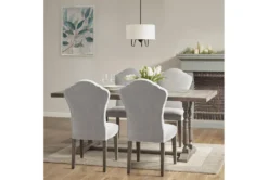 Bracken Natural/Grey 75" Pedestal Dining Table -Furniluxe 302206 natural wood dining table room 85