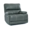 Truman Azure Power Recliner With Power Headrest & USB -Furniluxe 302352 blue polyester recliner signature 01