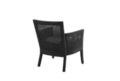 Fleming Black Cane Accent Chair -Furniluxe 302777 black wood accent chair back 82