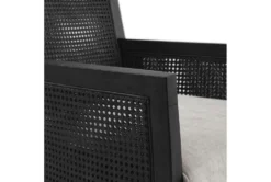 Fleming Black Cane Accent Chair -Furniluxe 302777 black wood accent chair detail 46