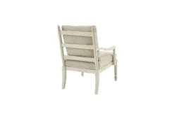 Lantry Cream Accent Chair -Furniluxe 302780 natural wood accent chair back 82